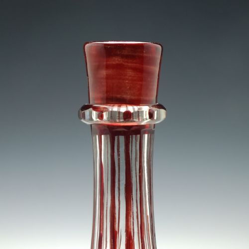 VICTORIAN ENGRAVED GLASS DECANTER C1860 - ADDITIONAL PHOTO 4