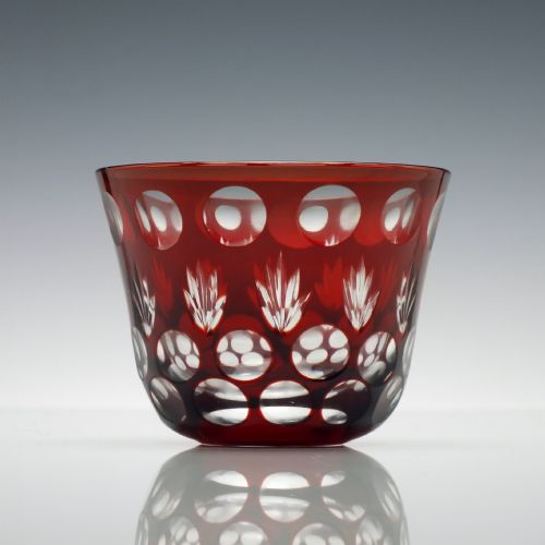 SET OF SIX VICTORIAN RUBY GLASS FINGER BOWLS C1860 - ADDITIONAL PHOTO 1