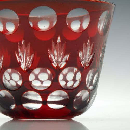 SET OF SIX VICTORIAN RUBY GLASS FINGER BOWLS C1860 - ADDITIONAL PHOTO 5