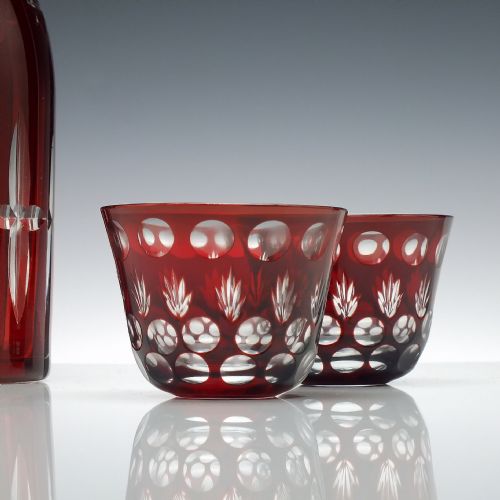 SET OF SIX VICTORIAN RUBY GLASS FINGER BOWLS C1860 - ADDITIONAL PHOTO 7