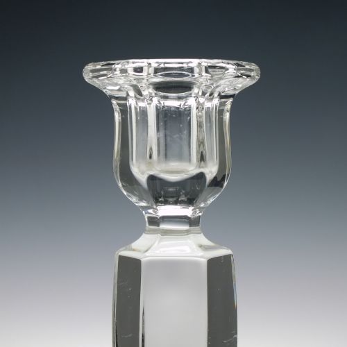 PAIR OF ART DECO GLASS CANDLESTICKS C1930 - ADDITIONAL PHOTO 2