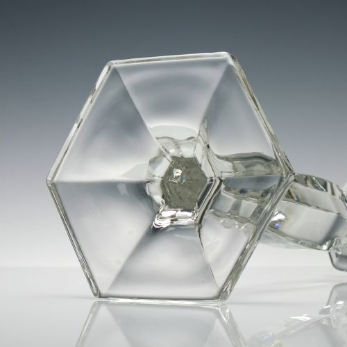 PAIR OF ART DECO GLASS CANDLESTICKS C1930 - ADDITIONAL PHOTO 5