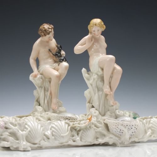 RARE PAIR OF ROYAL WORCESTER PORCELAIN TROUGH CENTERPIECES 1869 - ADDITIONAL PHOTO 14