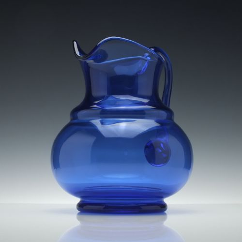 LARGE BRISTOL BLUE 19TH CENTURY WATER JUG C1880 - ADDITIONAL PHOTO 1