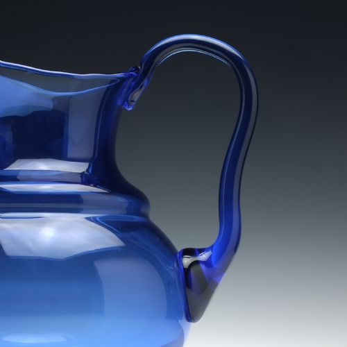 LARGE BRISTOL BLUE 19TH CENTURY WATER JUG C1880 - ADDITIONAL PHOTO 6