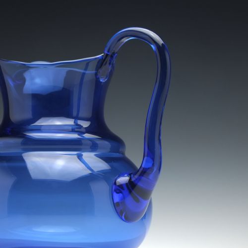 LARGE BRISTOL BLUE 19TH CENTURY WATER JUG C1880 - ADDITIONAL PHOTO 7