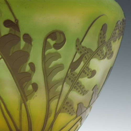 FRENCH GALLE CAMEO 'FOUGERES' VASE C1900 - ADDITIONAL PHOTO 7