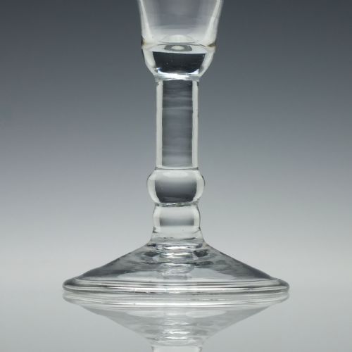 GEORGIAN BALUSTROID WINE GLASS C1740 - ADDITIONAL PHOTO 1