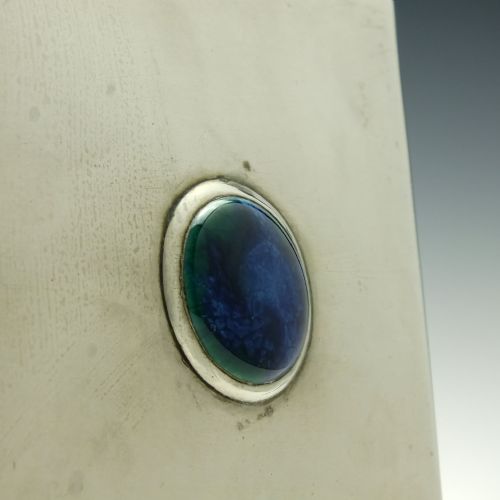 ARTS AND CRAFTS PEWTER BOX WITH RUSKIN STONE C1920 - ADDITIONAL PHOTO 5
