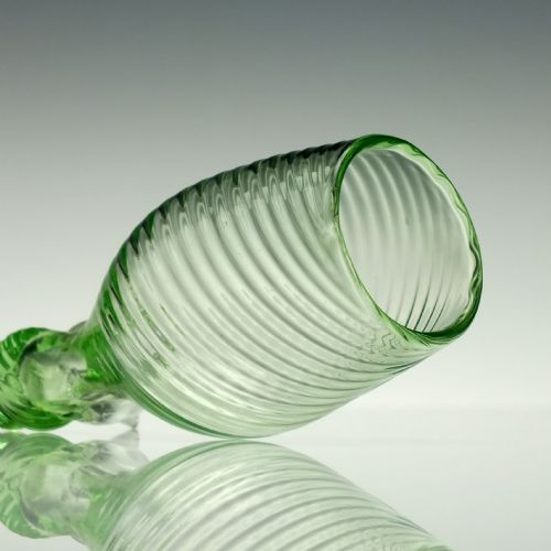 VICTORIAN VASELINE COACHING GLASS C1860 - ADDITIONAL PHOTO 2