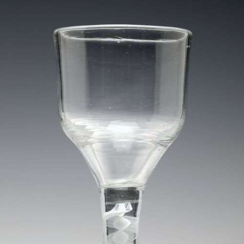GEORGIAN OPAQUE TWIST WINE GLASS C1760 RARE TWIST - ADDITIONAL PHOTO 1