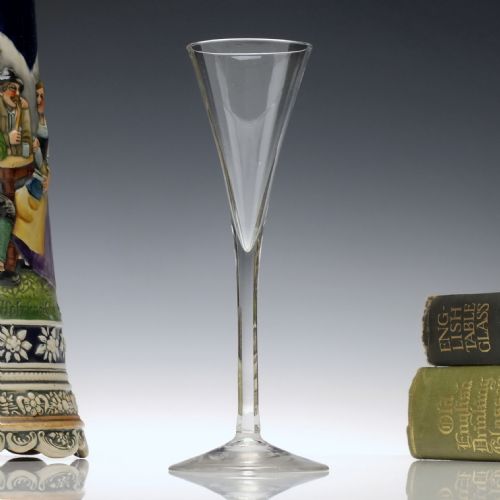 18th century georgian toasting champagne glass c1740 - CATEGORY: ANTIQUE GLASS - DATED 1750