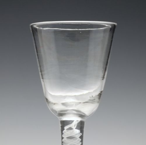 18TH CENTURY SINGLE SERIES OPAQUE TWIST WINE GLASS C1760 - ADDITIONAL PHOTO 1