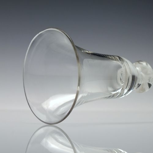 18TH CENTURY ENGLISH TRIPLE KNOP OPAQUE TWIST WINE GLASS C1760 - ADDITIONAL PHOTO 4