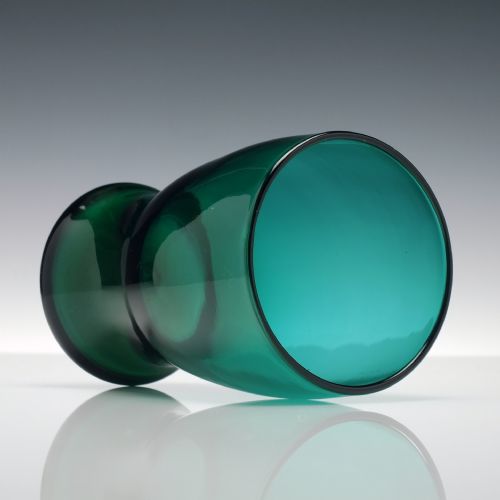 PAIR 19TH CENTURY BRISTOL GREEN GLASS TUMBLER C1880 - ADDITIONAL PHOTO 2