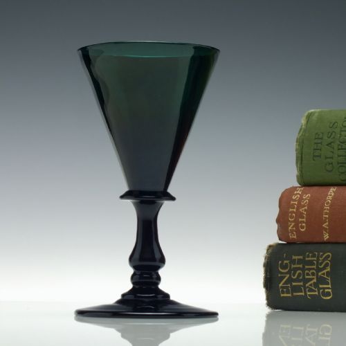 SIX BRISTOL GREEN WINE GLASSES C1800 - ADDITIONAL PHOTO 4