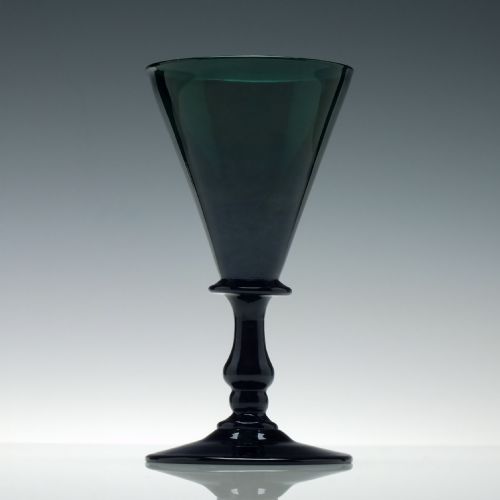 SIX BRISTOL GREEN WINE GLASSES C1800 - ADDITIONAL PHOTO 5