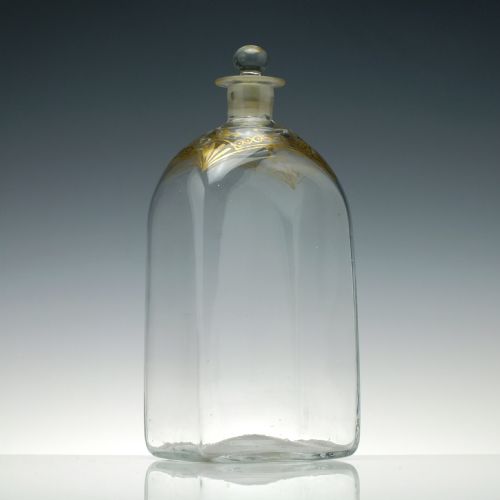 large 18th century dutch gilded box decanter c1790 - CATEGORY: ANTIQUE GLASS - DATED 1800