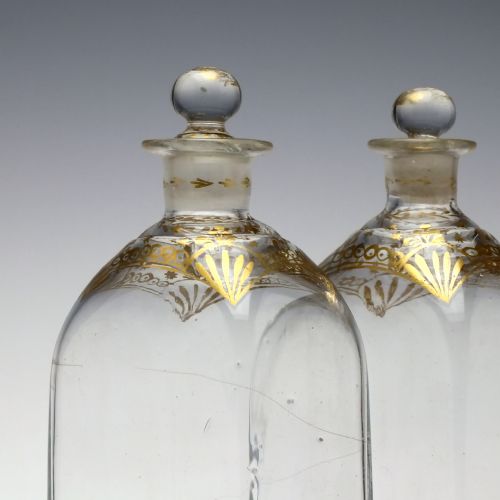 PAIR 18TH CENTURY DUTCH GILDED BOX DECANTERS C1790 - ADDITIONAL PHOTO 1