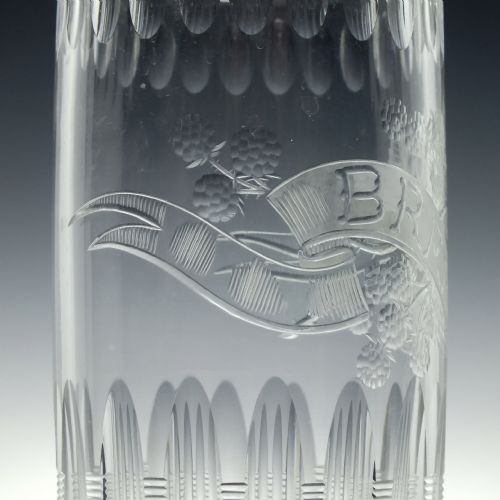 VICTORIAN ENGRAVED POLISHED BRANDY DECANTER C1870 - ADDITIONAL PHOTO 5