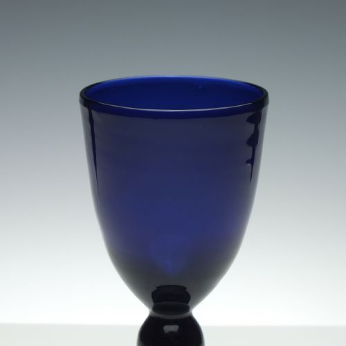 VERY RARE BLUE LAUENSTEIN WINE GLASS C1802 - ADDITIONAL PHOTO 2