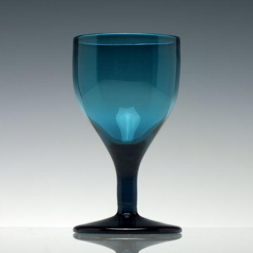 SIX GEORGIAN PEACOCK BLUE WINE GLASSES C1820 - ADDITIONAL PHOTO 5