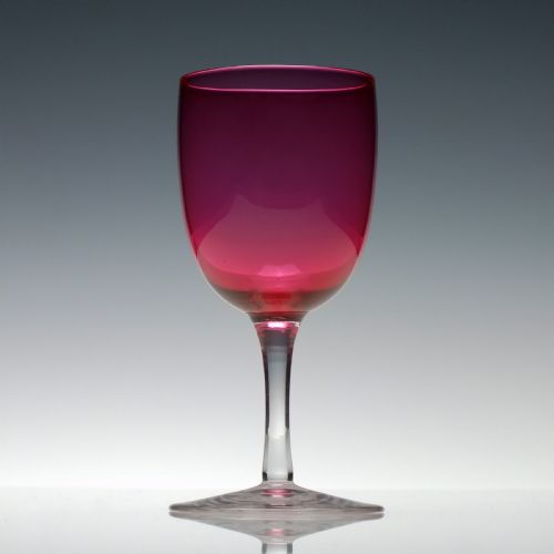 SET OF 19TH CENTURY CRANBERRY WINE GLASSES C1880 - ADDITIONAL PHOTO 3