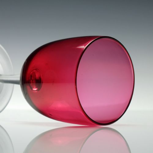 SET OF 19TH CENTURY CRANBERRY WINE GLASSES C1880 - ADDITIONAL PHOTO 7