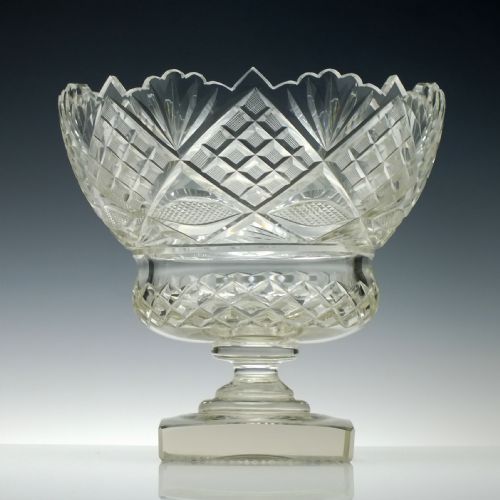 LARGE ANGLO IRISH WATERFORD CUT GLASS PUNCH BOWL C1840 - ADDITIONAL PHOTO 1