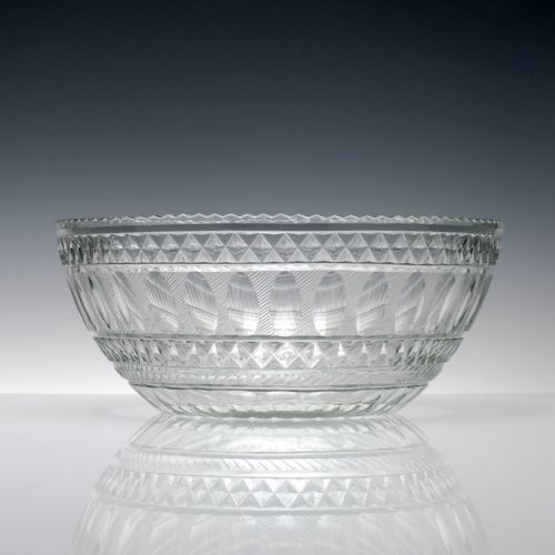 GEORGIAN IRISH CORK CUT GLASS SERVING BOWL C1830 - ADDITIONAL PHOTO 1