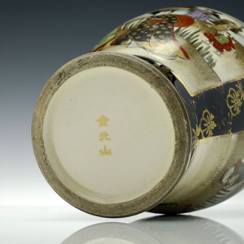 PAIR JAPANESE HAND PAINTED SATSUMA VASES C1900 - ADDITIONAL PHOTO 11