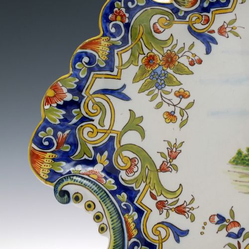 19TH CENTURY FRENCH FAIENCE DESVRES FOURMAINTRAUX SERVING PLATTER C1880 - ADDITIONAL PHOTO 2