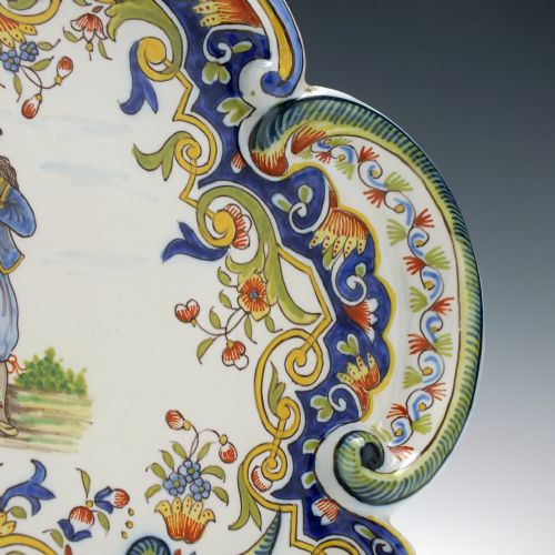 19TH CENTURY FRENCH FAIENCE DESVRES FOURMAINTRAUX SERVING PLATTER C1880 - ADDITIONAL PHOTO 3