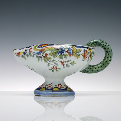 19th century french rouen sauce boat c1880 - CATEGORY: ANTIQUE CERAMICS - DATED 1880