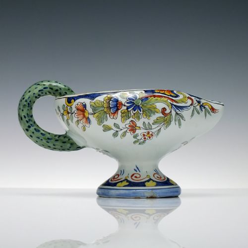19TH CENTURY FRENCH ROUEN SAUCE BOAT C1880 - ADDITIONAL PHOTO 2