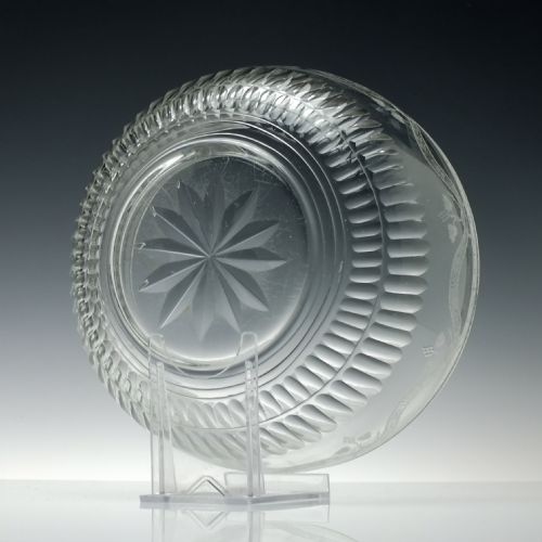 GEORGIAN ENGRAVED GLASS SERVING BOWL C1830 - ADDITIONAL PHOTO 5