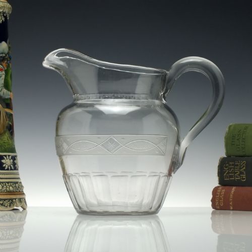 large early 19th century anglo irish water jug c1820 - CATEGORY: ANTIQUE GLASS - DATED 1800