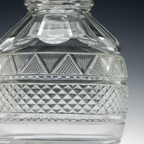 19TH CENTURY CUT GLASS DECANTER C1830 - ADDITIONAL PHOTO 2