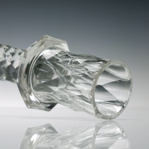 TALL GEORGIAN 18TH CENTURY GLASS CANDLE STICK C1780 - ADDITIONAL PHOTO 4