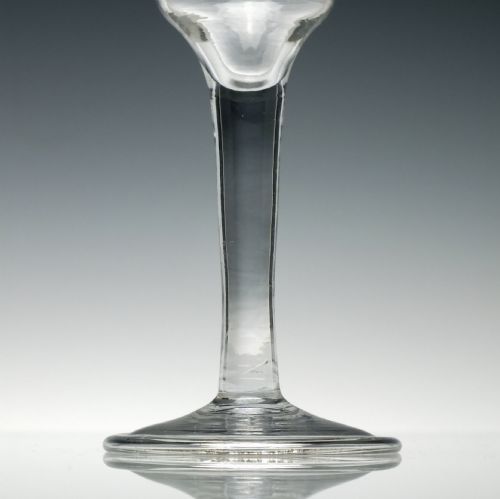 ANTIQUE 18TH CENTURY JACOBITE 'OUTLANDER' SYMPATHY PLAIN STEM WINE GLASS C1740 - ADDITIONAL PHOTO 7
