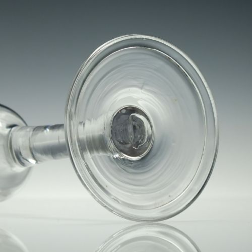 ANTIQUE 18TH CENTURY JACOBITE 'OUTLANDER' SYMPATHY PLAIN STEM WINE GLASS C1740 - ADDITIONAL PHOTO 9