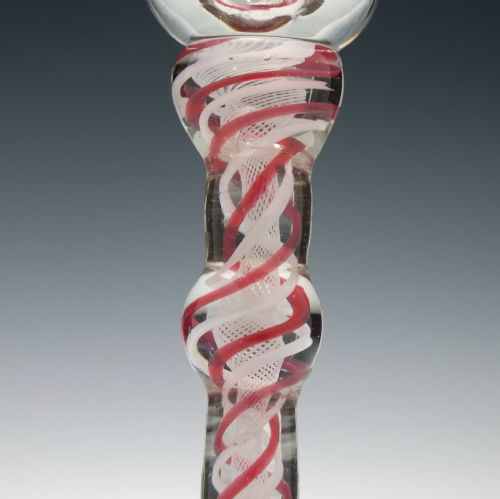 18TH CENTURY JACOBITE OUTLANDER SYMPATHY COLOUR TWIST WINE GLASS C1760 - ADDITIONAL PHOTO 7