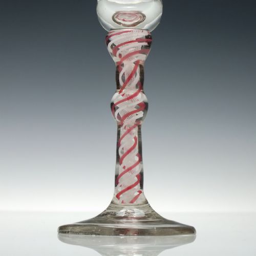 18TH CENTURY JACOBITE OUTLANDER SYMPATHY COLOUR TWIST WINE GLASS C1760 - ADDITIONAL PHOTO 8