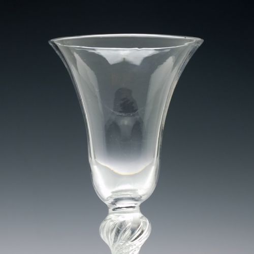 18TH CENTURY DOUBLE KNOP AIR TWIST WINE GLASS C1750 - ADDITIONAL PHOTO 2