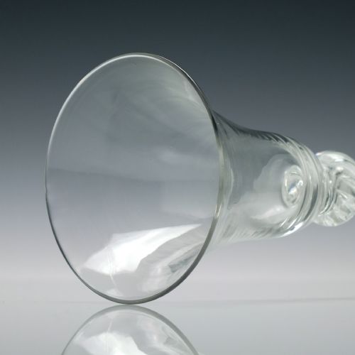 18TH CENTURY DOUBLE KNOP AIR TWIST WINE GLASS C1750 - ADDITIONAL PHOTO 4