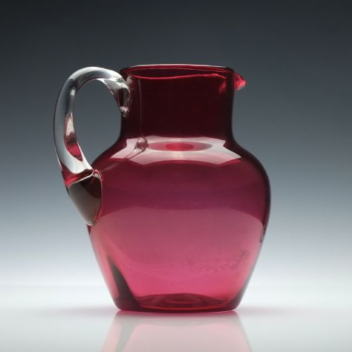 'SCOTTISH NATIONAL EXHIBITION' CRANBERRY GLASS JUG C1908 - ADDITIONAL PHOTO 2