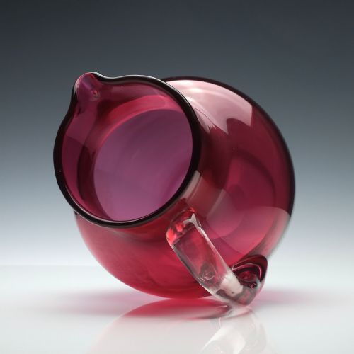 'SCOTTISH NATIONAL EXHIBITION' CRANBERRY GLASS JUG C1908 - ADDITIONAL PHOTO 4