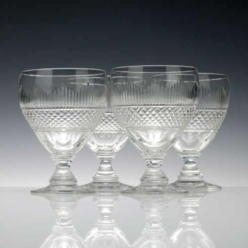 a set of four 19th century glass rummers c1860 - CATEGORY: ANTIQUE GLASS - DATED VICTORIAN