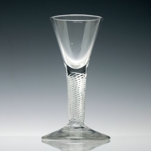 GEORGIAN MULTI SPIRAL AIR TWIST DRAM GLASS C1750 - ADDITIONAL PHOTO 1
