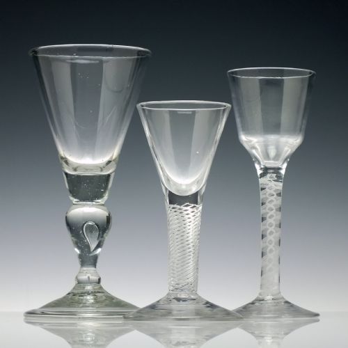 GEORGIAN MULTI SPIRAL AIR TWIST DRAM GLASS C1750 - ADDITIONAL PHOTO 2